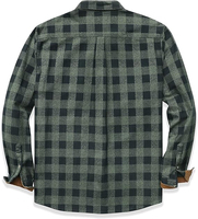Chemise en flanelle de coton rayée pour homme, style tendance, anti-froissement, respirante, douce, manches longues, vêtements d'extérieur, livraison