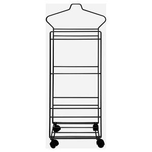 AMBROGIO valet stand (43x25x100cm) Matt black 950NE - Product Image 2