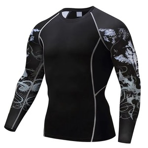 Camisa de compresión de manga larga para hombre Rash Guard hecha a medida, diseño sublimado OEM, entrenamiento MMA BJJ - Product Image 2