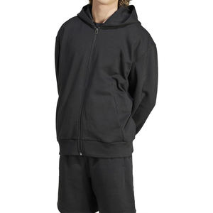 Sudaderas con capucha extragrandes de algodón de alta calidad para hombre, ropa de calle con logotipo personalizado, Sudadera con capucha negra de algodón pesado con cremallera para hombre - Product Image 1