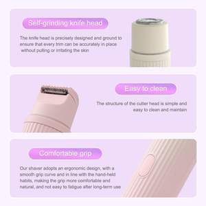 Rasoir électrique 2-en-1 pour femme, tondeuse de précision pour le visage, le maillot, les aisselles et les jambes, tondeuse corporelle silencieuse pour zones intimes - Product Image 6