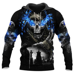 Sweat à capuche imprimé par sublimation 3D Anime Oversize Pullover Washed Polyester Men Male Streetwear Sublimation Sweatshirt Hoodies - Product Image 6