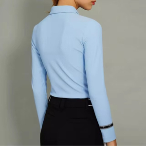 Polo fitness unique grande taille pour femmes, vêtement de course à pied coupe ajustée, respirant, jogging, polo à col rabattu, t-shirt OEM - Product Image 5