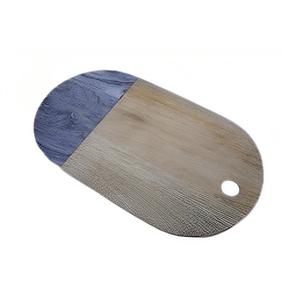 Eco-friendly Natural Stone <b>Marble</b> Wooden Cutting Board <b>Capsule</b> Shape Chopping Blocks Hanging Hole for Space Saving Kitchen Use - Product Image 1