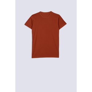 Jeu décontracté de couleur rouille T-shirt de texture pour hommes chemises de créateurs d'été en gros personnalisées élégantes uniques - Product Image 1