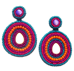 Pendientes bordados con cuentas hechos a mano con estilo superior para mujer en un hermoso diseño elegante de moda con un nuevo aspecto de lujo lindo - Product Image 1