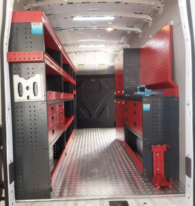 Sistema de estanterías para furgoneta de trabajo móvil DETAY OEM, banco de trabajo con 12 cajones para herramientas, almacenamiento con panel perforado, estantes modulares para coche, electrostático - Product Image 6