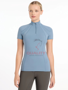Capa Base ligera transpirable Ecuestre para mujer, capa Base superior que absorbe la humedad, secado rápido, camisa de equitación OEM, capa Base - Product Image 4