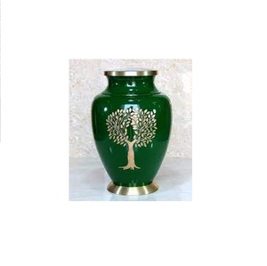 Precio al por mayor Urnas de cremación de metal hechas a mano para cenizas humanas Fabricante al por mayor Urnas de metal decorativas personalizadas - Product Image 1