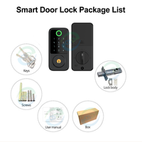 Serrure à pêne dormant automatique à empreintes digitales en aluminium haute sécurité TTlock Tuya APP, pêne électrique numérique NFC, mot de passe sans clé, WiFi intelligent, bois