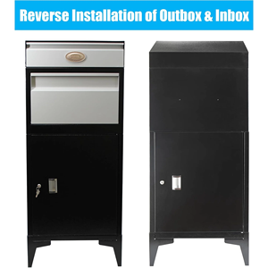 Boîte aux lettres verticale JH-Mech pour 2 adresses, personnalisation facile, compacte, en tôle - Product Image 1