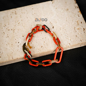 Pulseras de cadena de cuerno de búfalo para mujer, joyería artesanal de Vietnam de lujo personalizada, brazalete de moda - Product Image 2