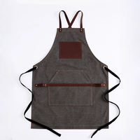 Tablier de chef sans manches en toile robuste, personnalisable avec logo, pour styliste, barbecue, bar, boutique, café, salon de beauté, studio de manucure, uniforme