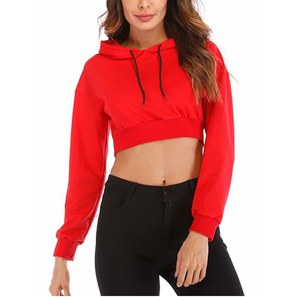 เสื้อครอปแบบมีฮู้ดของผู้หญิงเสื้อครอประบายอากาศได้ดี - Product Image 4
