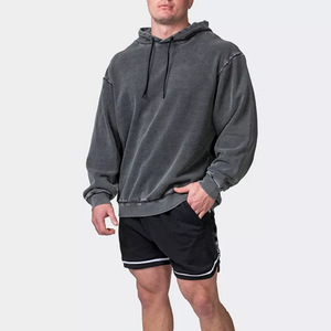 Punchin Sports surdimensionné hommes sweat-shirt avec poche zippée Logo personnalisé en gros pas cher hiver à capuche plaine teint Technique - Product Image 6