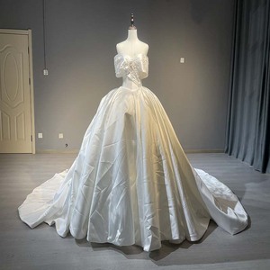 Robe de mariée à épaules dénudées, manches courtes, élégante, Maxi, pour femmes, 1001 - Product Image 2