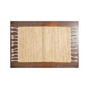 Alfombra de yute tejida a mano de alta calidad hecha a máquina de algodón de yute, marfil Natural bordado, precio al por mayor para decoración de sala de oración - Product Image 1