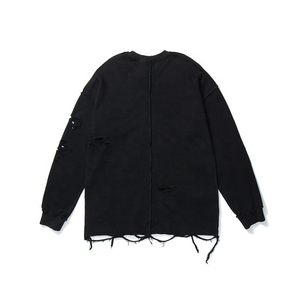 เสื้อสเวตเตอร์คอกลมคอกลมแขนยาวโอเวอร์ไซส์แบบสวมหัวคอกลมผ้าคอตตอนใส่ได้ทั้งชายและหญิงเสื้อสเวตเตอร์คอกลมฮิปฮอปใส่โลโก้ได้ตามต้องการ - Product Image 3