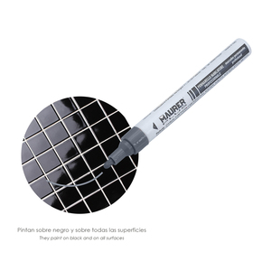 Pennarello Professionale per Edilizia, Vernice Permanente Argento - Product Image 2