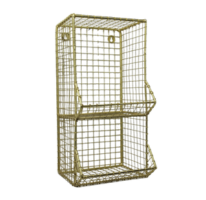 Fancy Design Iron Round Basket Gold Color Standard Size <b>Storage</b> Basket <b>Tabletop</b> Halloween Decoration Handmade Customize - Product Image 2