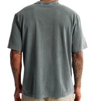 T-shirt en coton uni surdimensionné pour homme PUFFIN SPORTS, personnalisé OEM, manches courtes, col rond, jersey décontracté, coupe ajustée