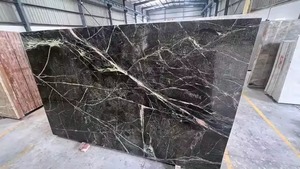 Losa de mármol de bosque lluvioso verde de estilo moderno de alta calidad, edificios comerciales pulidos, escaparate, azulejos de suelo de pared, losa grande - Product Image 5