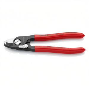 Tijeras para cables Knipex con acabado pulido y mangos recubiertos de plástico con función de pelado - Product Image 2