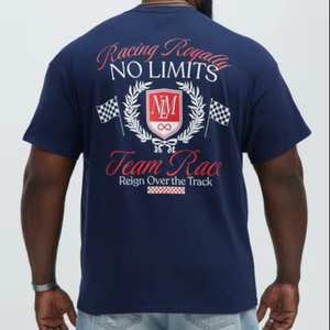 Custom logo Fashionable <b>Heavyweight</b> DTG Printing <b>men's</b> <b>t</b>-<b>shirts</b> 300gsm Oversized no limit Blue Graphic Gym <b>t</b> <b>Shirt</b> for <b>Men</b> - Product Image 1