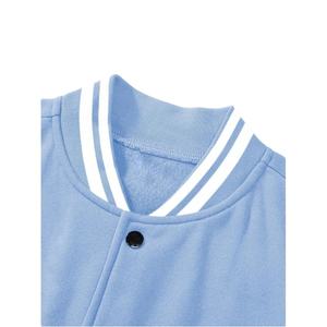 Chaqueta universitaria de lona personalizable de alta calidad con mangas de cuero de chenilla bordadas de secado rápido, colores personalizados para invierno - Product Image 2