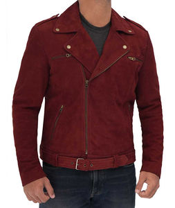 Veste en cuir véritable pour homme de haute qualité en daim marron 2025 Coupe ajustée Mode d'hiver Design - Product Image 3