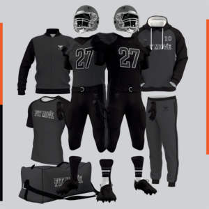 Ensemble combiné de maillots de football américain Meilleurs uniformes en sergé pour la jeunesse Impression de logo personnalisé Nouveau style de service OEM Impression par sublimation - Product Image 1