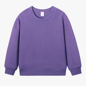 Sweat-shirt à col rond décontracté de couleur unie pour femmes adultes filles à manches longues pull en polaire - Product Image 4