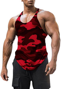 เสื้อกล้ามลายพรางสำหรับผู้ชายเสื้อกล้ามใส่วิ่งเล่นยิมฟิตเนสยิมระบายอากาศได้ดีมีโลโก้ - Product Image 3