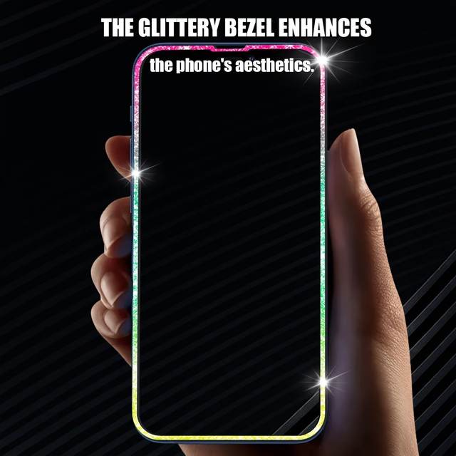 Ultra Thin Shiny Glitter Tempered Glass Screen Protector 9H Hardness Anti-Fingerprint Anti-Oil Full Coverage for for