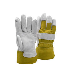 ถุงมือทำงานหนังวัวแพะสำหรับอุตสาหกรรมถุงมือทำงานโลโก้ตามสั่ง - Product Image 3