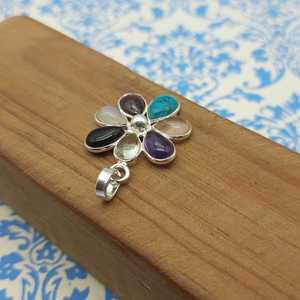 7 Chakra 925 colgante de plata esterlina joyas de piedras preciosas naturales precios al por mayor exportador joyería de plata hecha a mano - Product Image 2