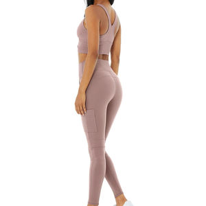Ensemble de yoga pour femmes, motif uni, mode sportive, vêtements de fitness, personnalisé, unique, 2025, en vente en ligne à prix abordable - Product Image 3