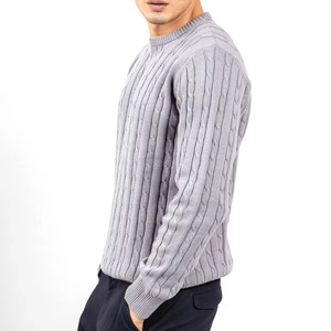 Pull-over décontracté pour homme en maille respirante à manches longues, tricoté par un créateur de mode, devant en polyester/coton, hiver - Product Image 4