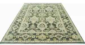 พรมปูพื้นด้านนอกสีเบจ9x12ฟุตทำด้วยมือดีไซน์แบบตุรกีดั้งเดิมปรับแต่งขนาดและสีสำหรับการออกกำลังกาย - Product Image 2