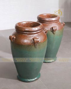 Chic moderne jaune-vert Ombre émaillé Pot en céramique écologique Durable maison jardin décor Mini paysage Pots de fleurs jardinières - Product Image 3