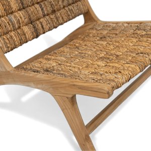 Parfait pour les meubles d'extérieur et d'intérieur, chaises de jardin, chaise longue en teck massif tissé, chaise d'appoint basse, style moderne - Product Image 4