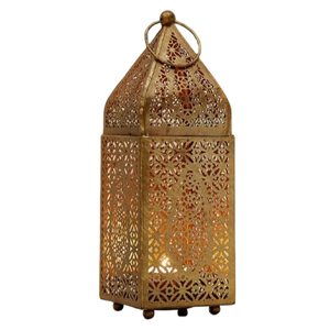 High Quality <b>Brass</b> Vintage Embossed <b>Lantern</b> With Polish Finished For Tabletop Decor Arabic <b>Lantern</b> For Home Decoration - Product Image 1