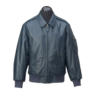 OEM de alta calidad 100% hombres icónico negro bombardero chaqueta de cuero Venta caliente de talla grande hecho a medida moda cuero transpirabilidad - Product Image 5