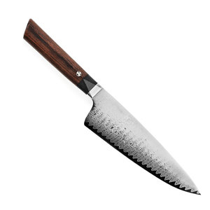 2025 nouvelles lames PRESTIGE 8 pouces en acier damas japonais forgé couteau de Chef fait à la main conception ambidextre va au lave-vaisselle - Product Image 1