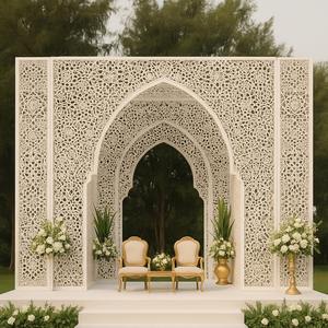 Panel de Escenario Moderno para Eventos Nocturnos, Panel de Escenario para Recepción de Bodas Americanas con Corte Láser, Telones de Fondo Dorados con Corte Láser, Tendencia en EE. UU. - Product Image 6