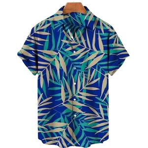 Camiseta hawaiana con estampado personalizado para hombre, ropa de playa relajante, con sublimación, gradiente, fabricación de camisas multicolor - Product Image 1
