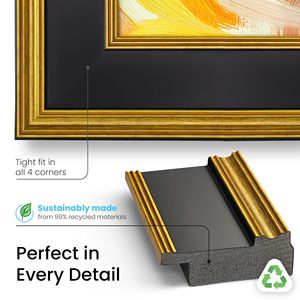 Gold and <b>Black</b> 55in LCD Television Frame Accessories <b>Board</b> Product - Product Image 1