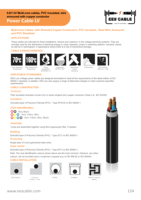 Câble d'alimentation multiconducteur CU/PVC/SWA/PVC, conducteur en cuivre toronné, isolation PVC, blindage en fil d'acier, gaine PVC