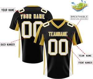 Camisetas de fútbol americano personalizadas de alta calidad, impresión por sublimación completa de manga corta y personalización de jugadores para equipos - Product Image 2