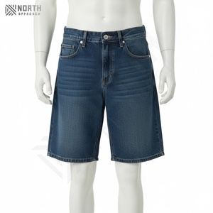 Pantalones Cortos Vaqueros Holgados de Mezclilla para Hombre, con Logotipo Personalizado OEM, de Alta Calidad, Lavados, Estilo Baggy, para Verano - Product Image 3